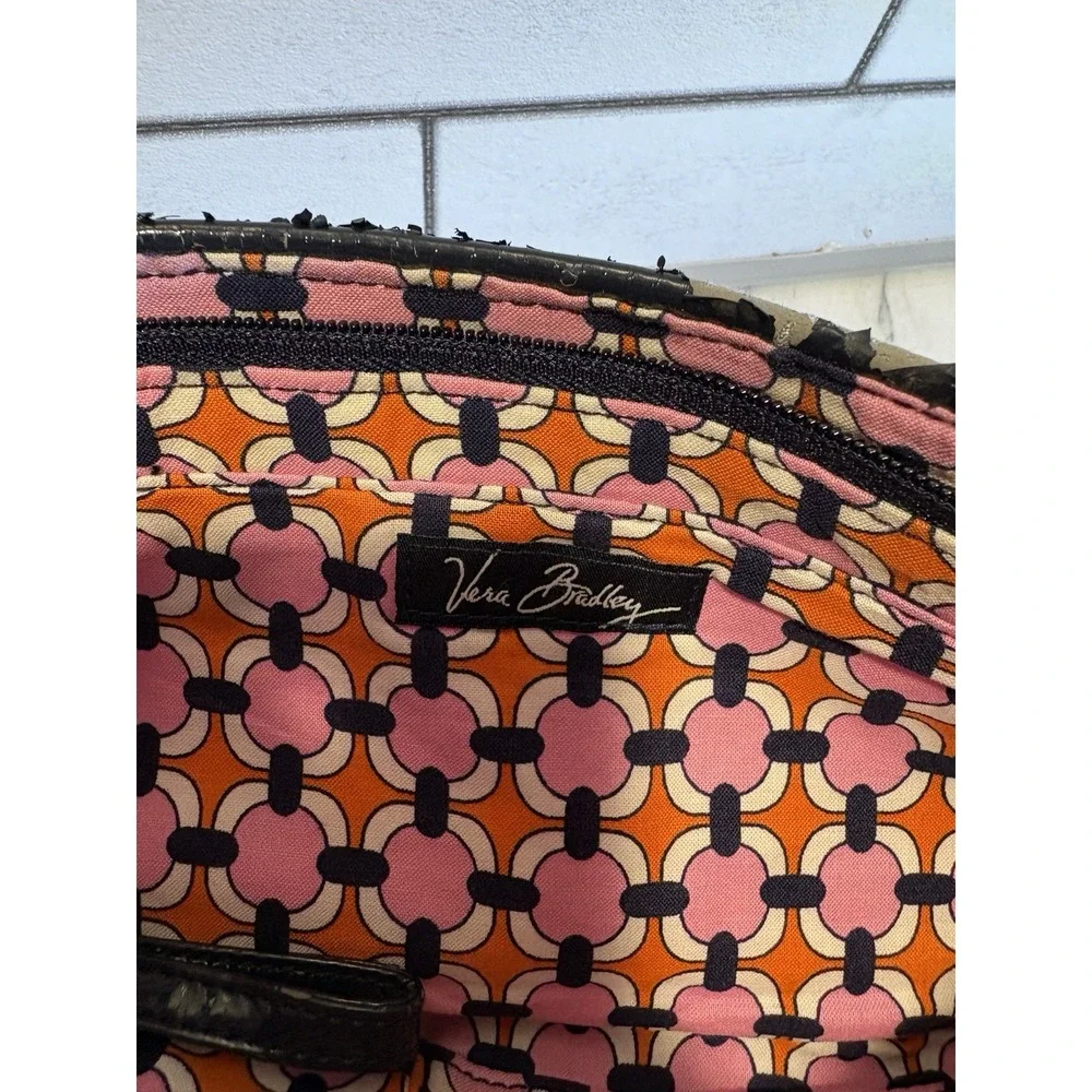 Vera Bradley Frill Loves Me Crossbody Shoulder Bag Pink Orange Navy 2010 Retired